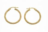 9ct Yellow Gold UER 041Y Ladies Hoop Earrings