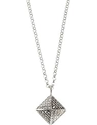 Judith Jack Dimensional Pyramid Necklace - Sterling Silver, Marcasite, and CZ