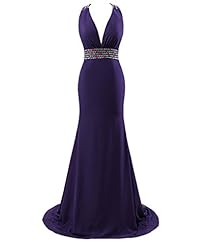 Sexy V-neck Open-Back Beaded Crystal  Cap Sleeves Chiffon Evening Dress/Pageant Dress/Prom Dress  with a Brush/Sweep Train  With Rhinestones