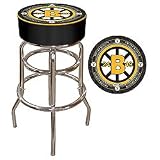 NHL Throwback Boston Bruins Padded Bar Stool