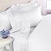 Egyptian Bedding 1200 Thread-Count, Queen Pillow Cases, White solid, Set of 2