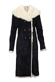 M&S Woman Faux Shearling Double Breasted Long Coat [T91-1716-S]