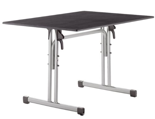 Sieger 1360-50 Outdoor Dining Table with Puroplan Tabletop 120 x 80 cm Graphite-Coloured Steel Tube Frame / Slate-Look Tabletop Anthracite Sieger 1360-50 Outdoor Dining Table with Puroplan Tabletop 120 x 80 cm Graphite-Coloured Steel Tube Frame / Slate-Look Tabletop Anthracite