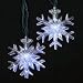 Set of 40 Blue LED 3-Layer Color Changing Snowflake Christmas Lights -Green Wire