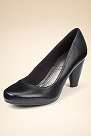 Footglove Fashion Freshfeet Leather Wide Fit Slip On Court Shoes with Insolia® Silver Technology