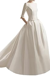 Open-Back  2015 Natural   Waistline Satin  Ball Gown  Dress