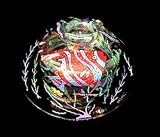 Angel Fish Design - Hand Painted - Cheese Dome and Matching 10 inch Plate Angel Fish Design - Hand Painted - Cheese Dome and Matching 10 i