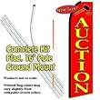 Auction Feather Banner Flag Kit (Flag, Pole, & Ground Mt)