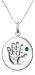 Sterling Silver May Birthstone Handprint Pendant, 18"