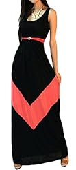 Cocktail Colorblocking Sleeveless Chevron Print Geometric Print Zig Zag Cotton Summer Evening Dress/Party Dress/Maxi Dress 