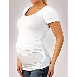 Buy A Pea in the Pod Collection: Short Sleeve Scoop Neck Side Ruched Maternity T Shirt by A Pea in the Pod