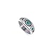 925 Sterling Silver Turquoise and Coral Gemstone 9mm wide Southwestern Style Band Ring Size 4 to15