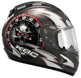 KBC Force RR Full Face Speed Demon Motorcycle Helmet Gunmetal M