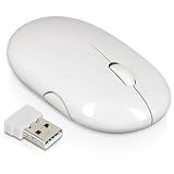 Laptop PC White USB Wireless Optical Scroll Wheel Mouse