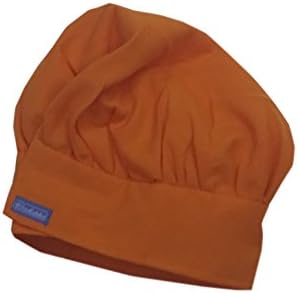 Chefskin ORANGE Big & Tall 2X XXL Chef Hat Extra 2 in. Velcro Adjustable