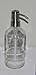 Industrial Rewind Soap Dispenser with Stainless Metal Pump and Non Slip Coaster - Clear 16oz Glass Jar Lotion Bottle