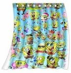 Custom Funny Cartoon SpongeBob SquarePants Pattern 100% Polyester Window Curtain Standard Size 52wx63h (One Piece)