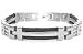 Men's Grey Titanium Black Twisted Cable Link Bracelet