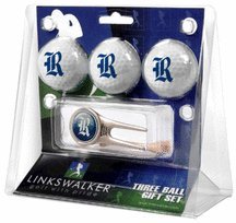 Rice Owls 3 Golf Ball Gift Pack With Cap Tool