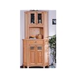 Natural Corner Buffet and Hutch