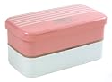 SHOKUIKU(食育) 「3・1・2弁当箱法」弁当箱 塗2段ランチボックス (ランチボックスメジャー付) 500ml ピンク 32212