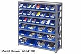 7 Shelf Steel Shelving With 30 Akro-Mils Shelf Bins