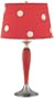 Modern Fiesta Collection Red Color Fabric Shade Table Lamp