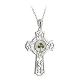 Sterling Silver Living Shamrock Pendant Necklace - Made in Ireland