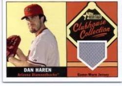 2010 Topps Heritage Clubhouse Collection Relics #'dH Dan Haren - Arizona Diamondbacks (Piece of Authentic Game Used Jersey) (Baseball Cards)