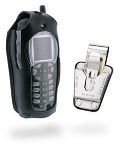 Nextel i305 - i315 - i325(is) - i355 Black Leather Rugged Case with Belt Clip