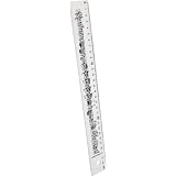 R�gle musique 30 cm blanche - Port�e de notes