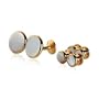 Mother of Pearl and 14kt Gold Overlay Cufflinks and Studs
