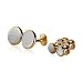 Mother of Pearl and 14kt Gold Overlay Cufflinks and Studs