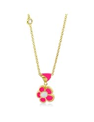 Lauren G Adams Girls Hu La La Necklace with Pink Enamel