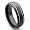 Black Tungsten Carbide Dome Wedding Band Ring w/ Grooves Sz 5.0 SN#197