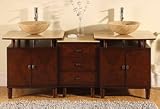 Antique Bathroom Vanity Double Sink LUX-H-833-74 : W73 x D22 x H37