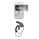 Screen Protector and Rapid Charging IC Car Charger for Blackberry Bold 9780 ....