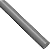 PVC (Polyvinyl Chloride) Round Rod, Opaque Gray, Standard Tolerance, UL 94/ASTM D1784