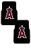 A Set of 2 MLB Major League Baseball Licensed Universal-Fit Molded Front Rubber Floor Mats - Los Angeles Angels
