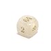 22mm (7/8) Backgammon Doubling Cube, White with Gold