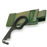 5 Rescue Hook, Black Finish, Foliage Green Soft Sheath