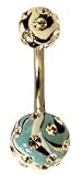 Belly Ring with crystals by GlitZ JewelZ © - it takes more than 105 crystals to make this BLING!! - treat yourself or a friend with this wonderfull belly button ring - packed in a lovely velvet pouch