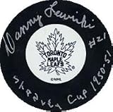Danny Lewicki autographed Hockey Puck (Toronto Maple Leafs)