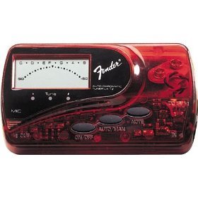 MusicalInstruments: Fender LX 12 Auto Chromatic Tuner. Transparent Red