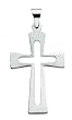 Platinum Cross Pendant - 27.50x18.00mm
