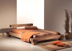 Cali Doppelbett/Massivholzbett Akazie massiv, 180 x 200