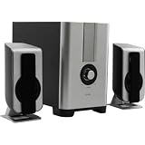 Electronics : LandSound Black/Silver 2.1 Multimedia Speakers - 35W RMS
