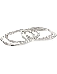 Jessica Simpson Silver Bangle Bracelet Set