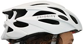 Priority Ultra Light, Breathable Helmet (Matte White, Medium)