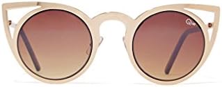 Quay Eyewear Invader Sunglasses Metallic Cat Eye - Gold